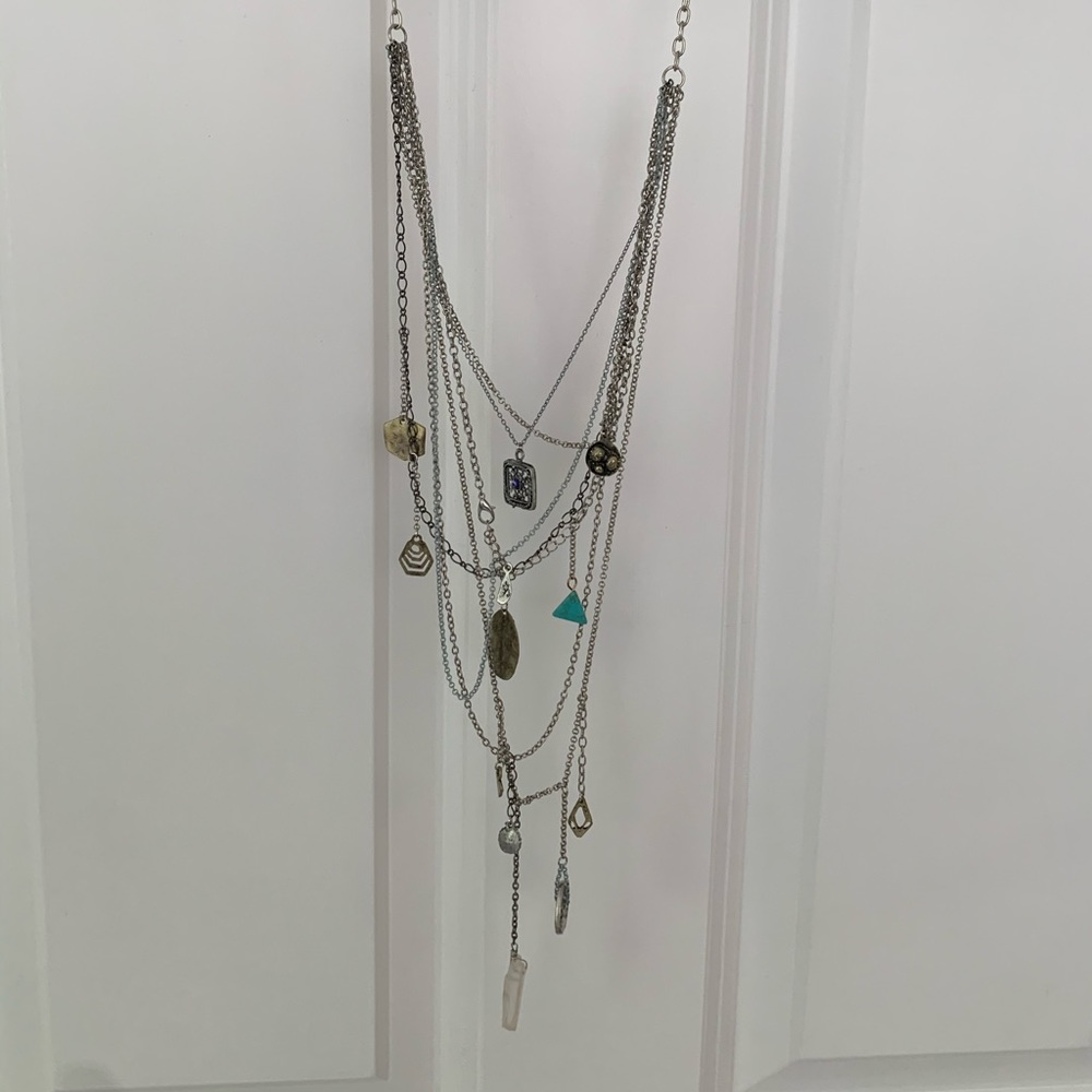 FREE PEOPLE layered coin necklace